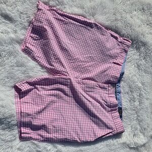 Polo Ralph Lauren Pink Gingham Check Men's 40 Shorts Golf‎ Casual Summer